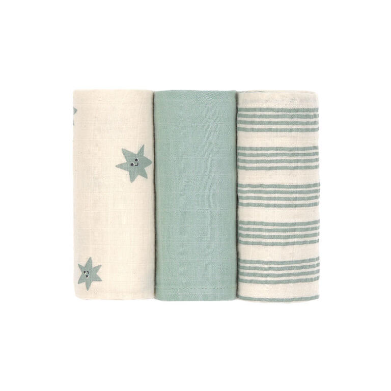 PACK 3 MUSELINAS TINY TEAM GREEN 60 x 60CM - Imagen 6
