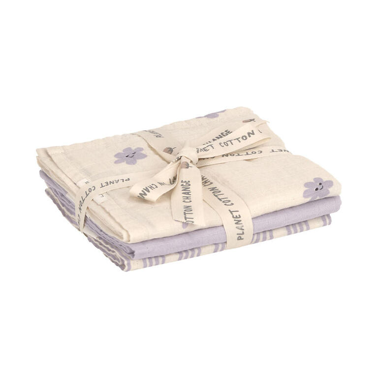 PACK 3 MUSELINAS TINY TEAM LILAC 60 x 60CM - Imagen 2