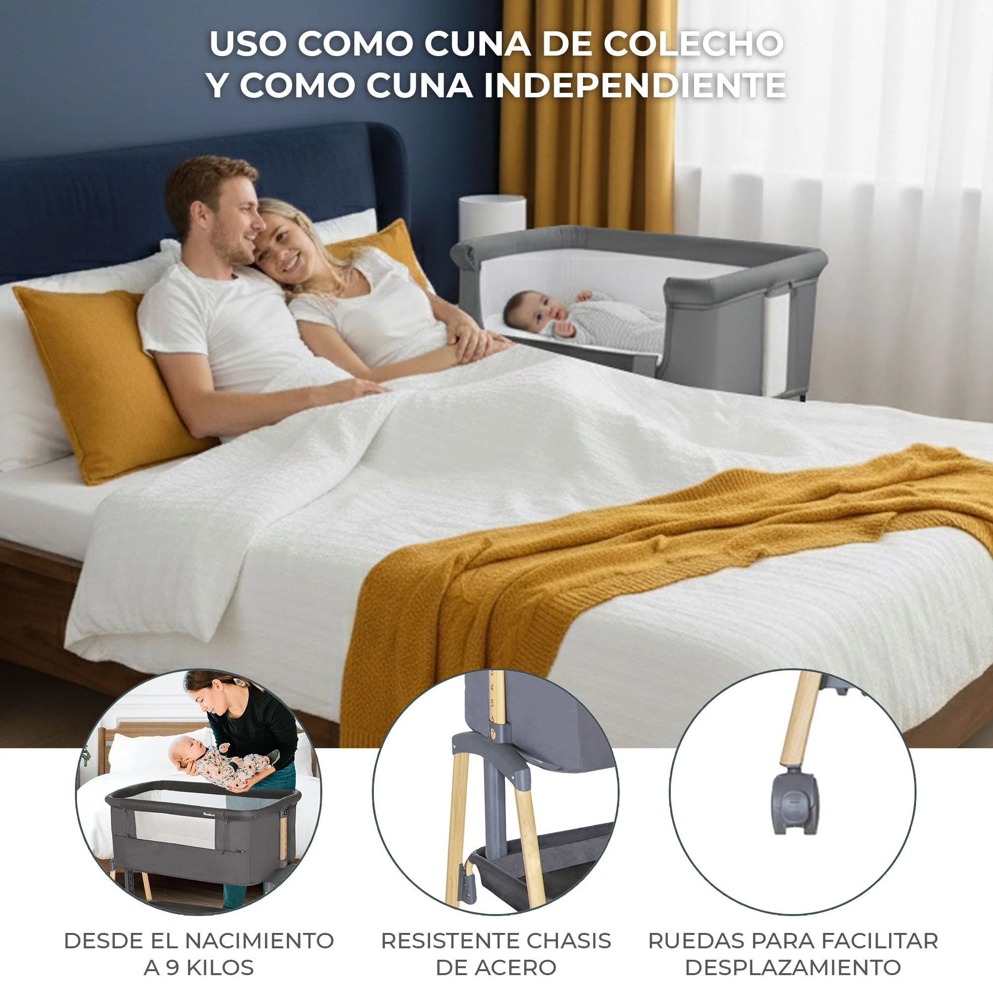 MINICUNA COLECHO SMART BEIGE - Imagen 4