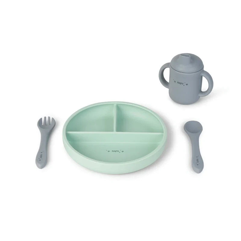 VAJILLA SILICONA FOOD&FUN MENTA