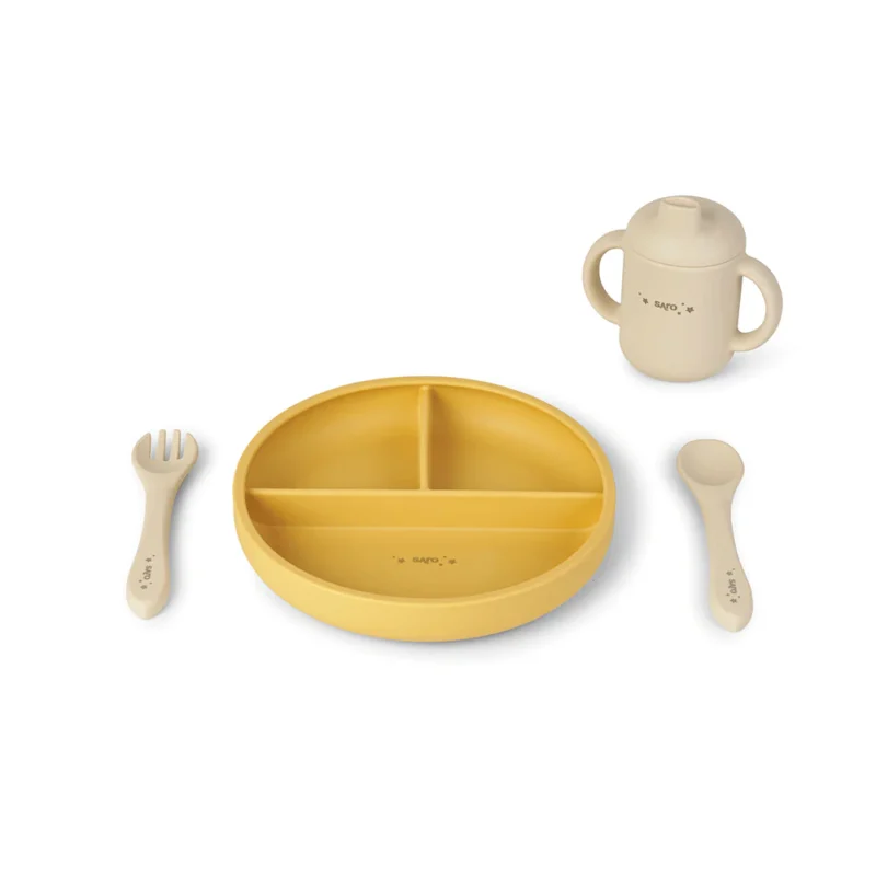 VAJILLA SILICONA FOOD&FUN MOSTAZA