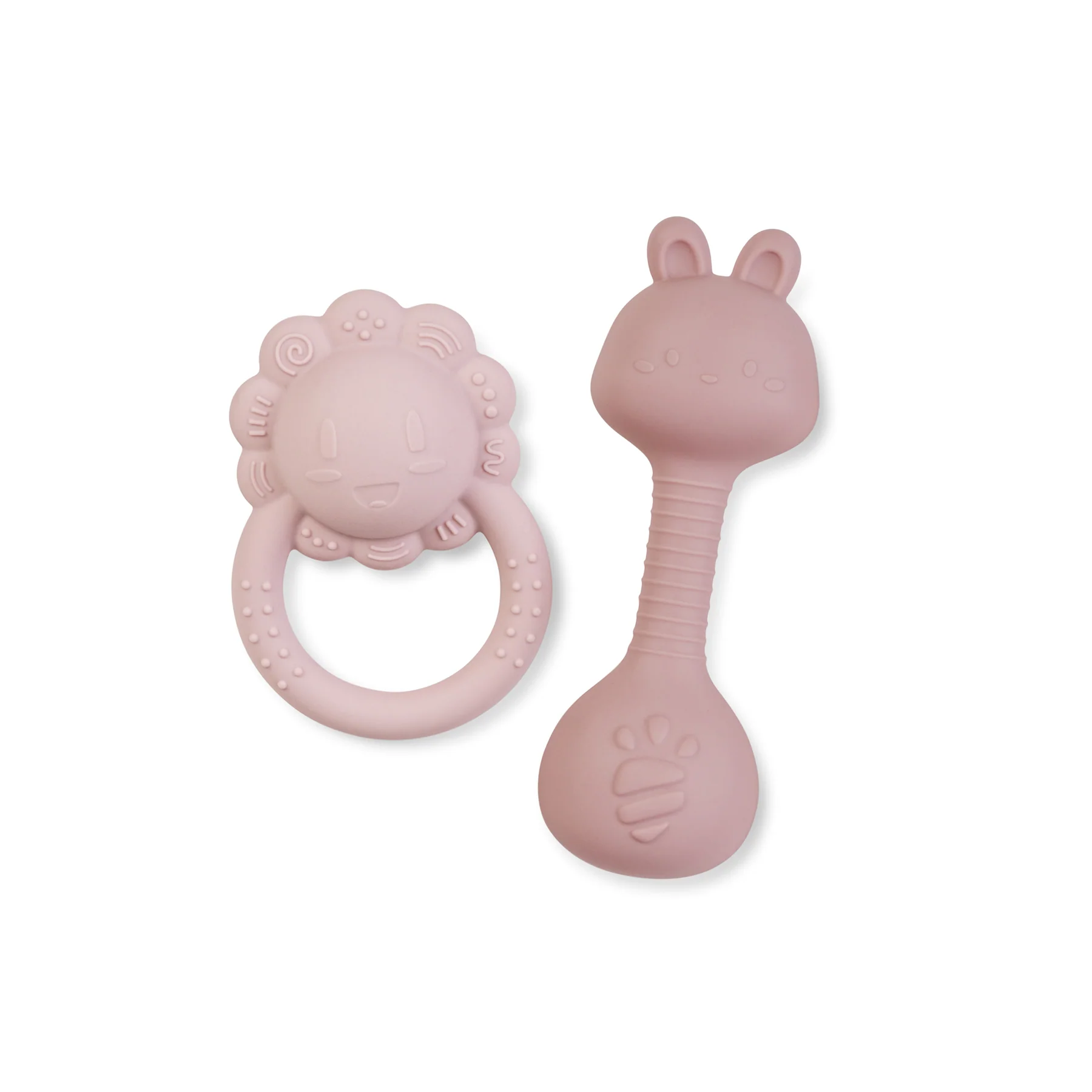 SET MORDEDORES CON SONAJERO TINY TREASURES ROSA