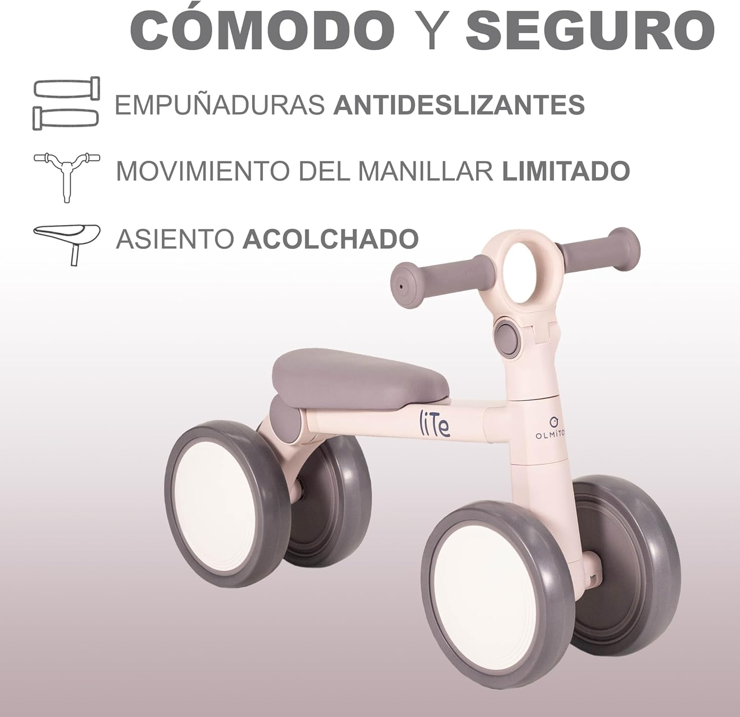 BICICLETA/CORREPASILLOS LITE ROSA - Imagen 5