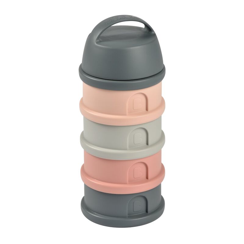 DOSIFICADOR APILABLE 4 COMPARTIMENTOS GRIS MINERAL/ROSA POLVO - Imagen 2