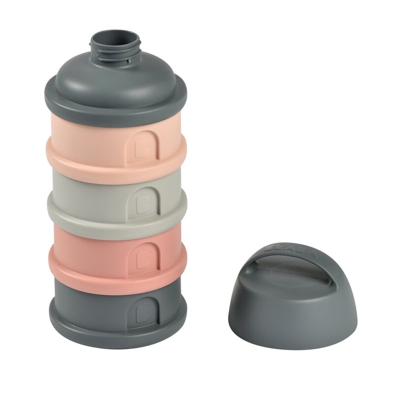 DOSIFICADOR APILABLE 4 COMPARTIMENTOS GRIS MINERAL/ROSA POLVO - Imagen 8