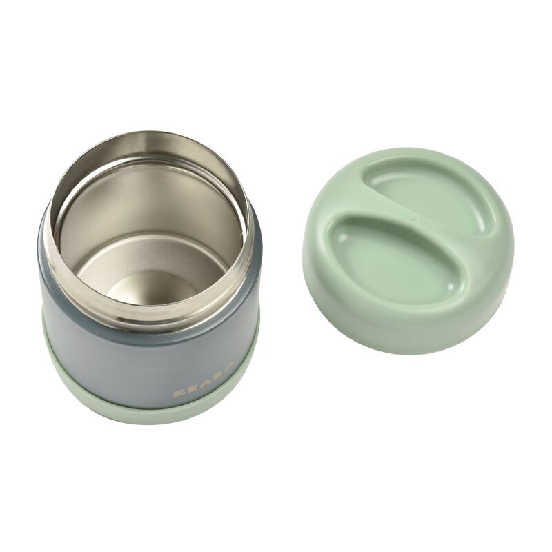 TERMO INOXIDABLE SOLIDOS 300ML GRIS MINERAL/VERDE SALVIA - Imagen 3