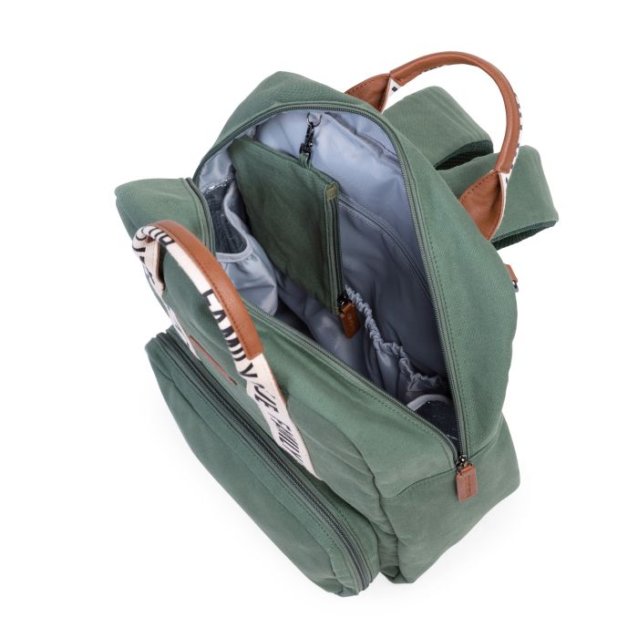 BOLSO MOCHILA MOMMY CLUB SIGNATURE CANVAS VERDE - Imagen 4