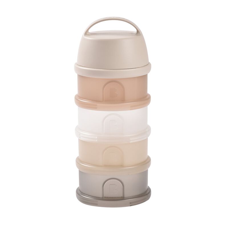 DOSIFICADOR APILABLE 4 COMP. TRANSLUCIDO BEIGE
