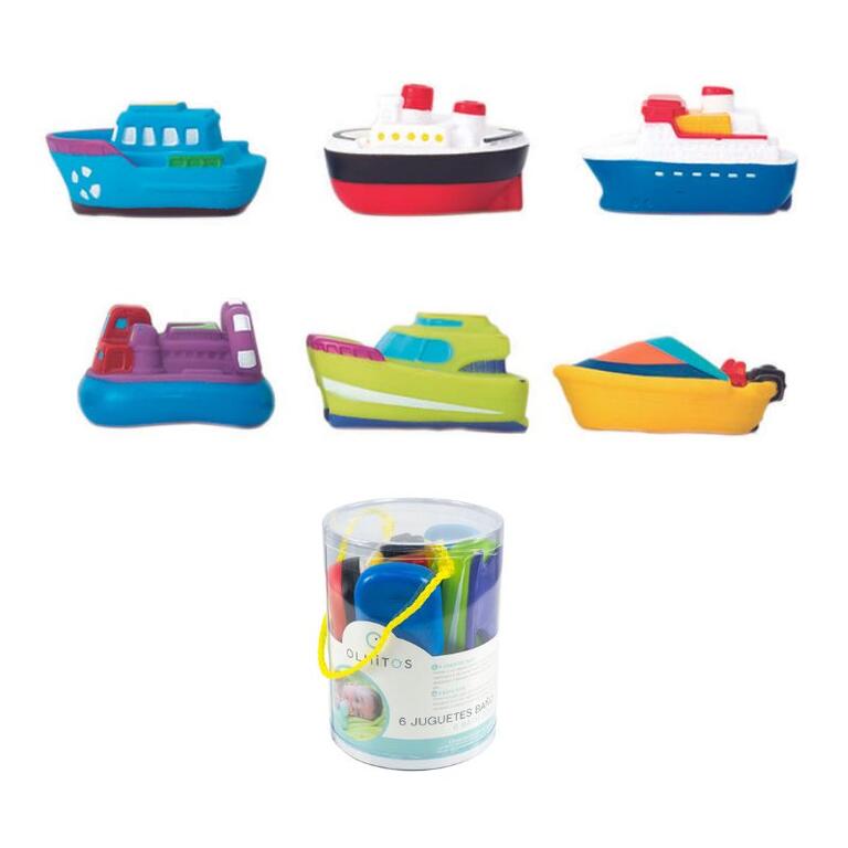 BOTE 6 JUGUETES DE BAÑO BOATS