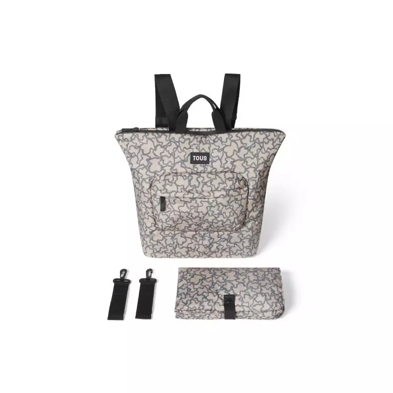 BOLSO MOCHILA CON CAMBIADOR KAOS BEIGE