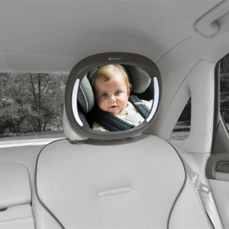 ESPEJO RETROVISOR SEGURIDAD COCHE C/LED - Imagen 2