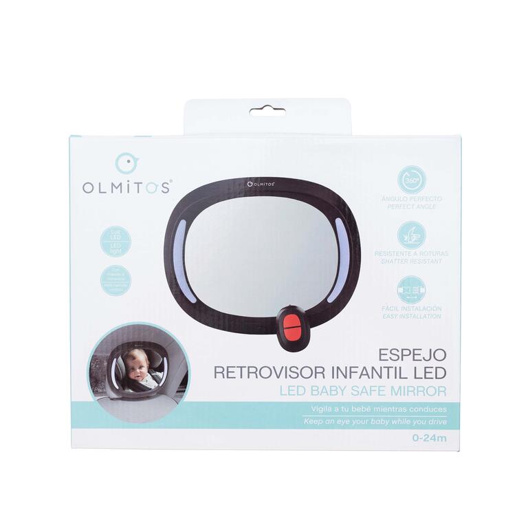 ESPEJO RETROVISOR SEGURIDAD COCHE C/LED - Imagen 3