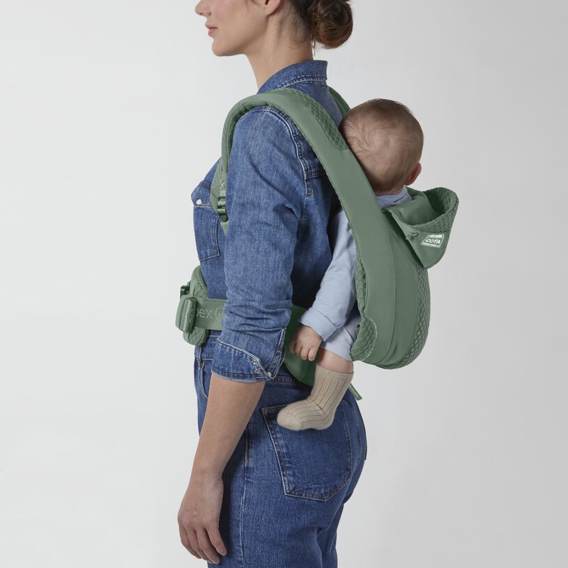 MOCHILA PORTABEBE COYA CARRIER LEAF GREEN - Imagen 5