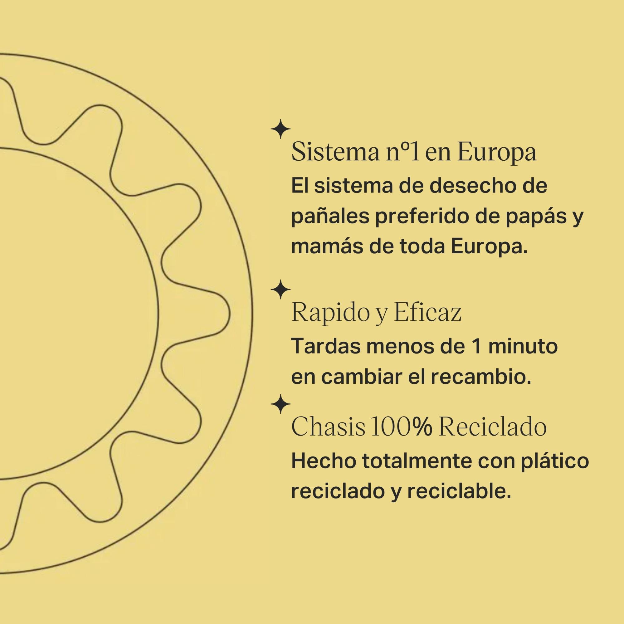 CONTENEDOR DE PAÑALES SANGENIC TWIST&CLICK BLANCO - Imagen 12