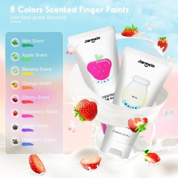 SET 12 COLORES PINTURA DE DEDOS PERFUMADA - Imagen 3