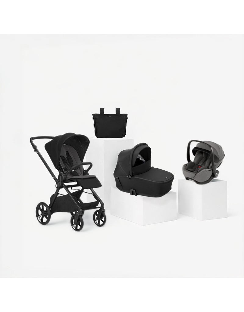 TRIO MUUM 5 COAL (SILLA+CAPAZO SLEEP+PORTABEBE KOMBIBABY)