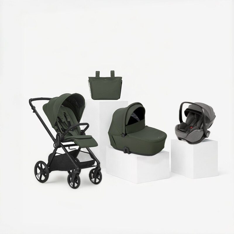 TRIO MUUM 5 BOTANIC (SILLA+CAPAZO SLEEP+PORTABEBE KOMBIBABY)