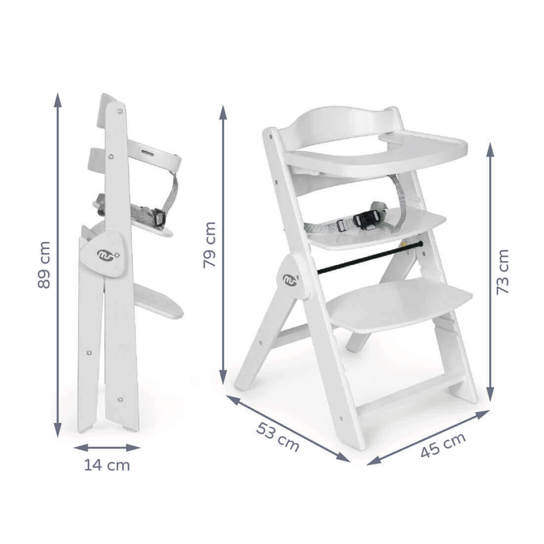TRONA EVOLUTIVA PLEGABLE FULL BLANCA C/COJIN ESTRELLAS GRIS - Imagen 4