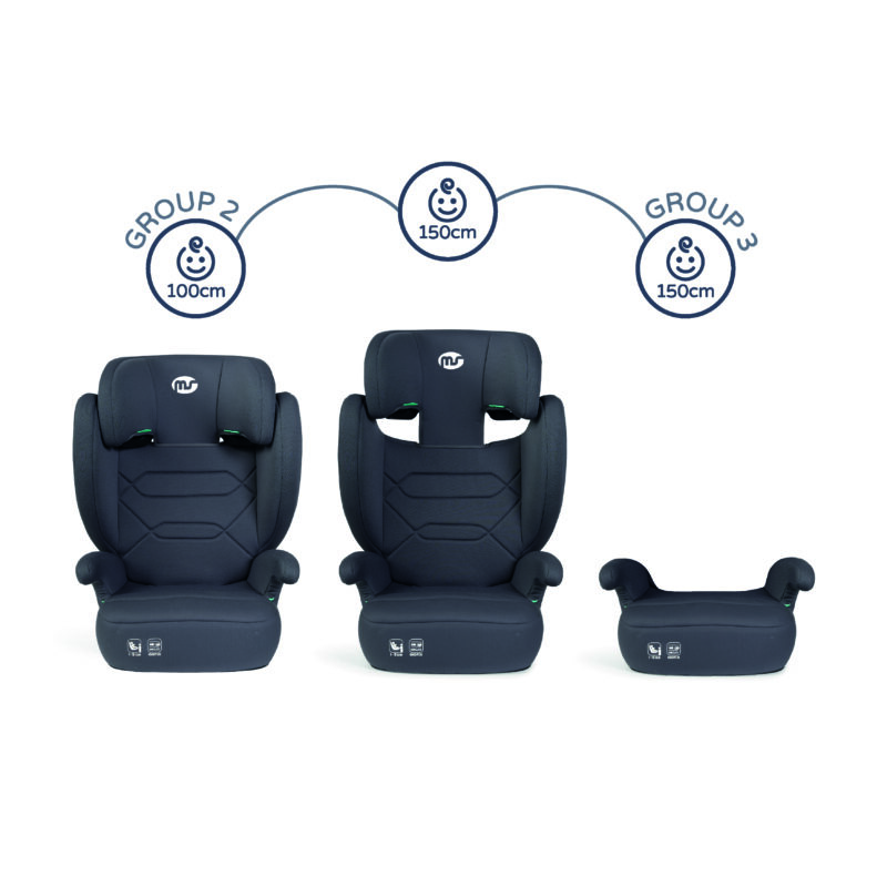 SILLA DE AUTO ALPHA NEGRA (100-150)CM - Imagen 2