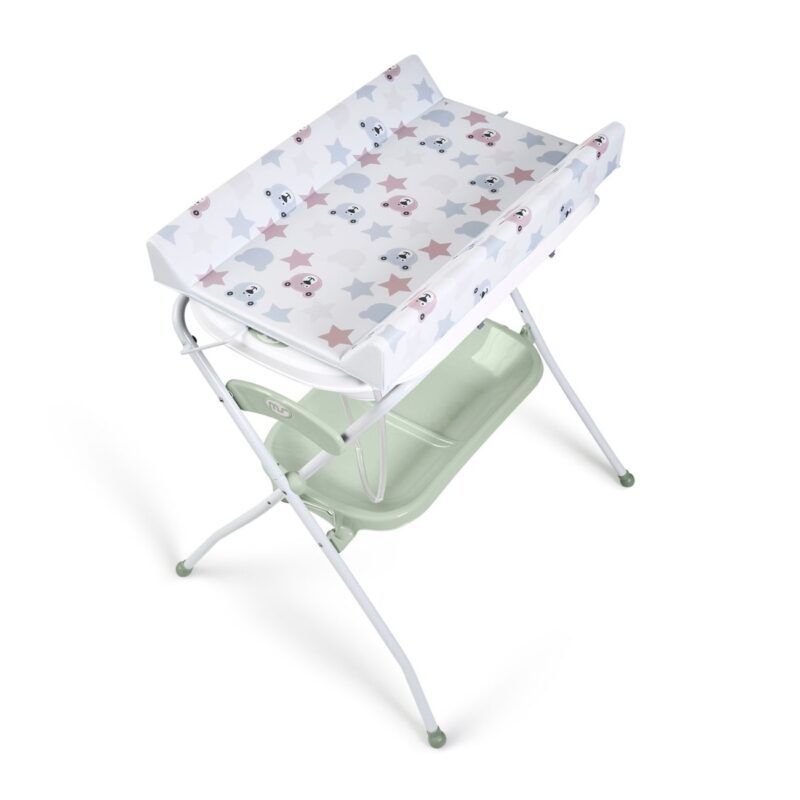 BAÑERA PLEGABLE CON CAMBIADOR Y COJIN REDUCTOR ZOE VERDE