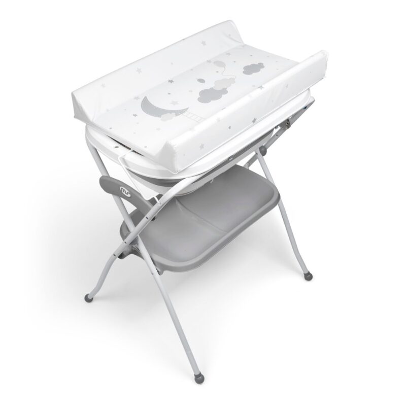 BAÑERA PLEGABLE CON CAMBIADOR Y COJIN REDUCTOR ZOE GRIS