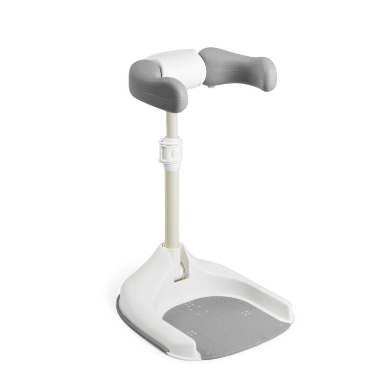 SOPORTE DE BAÑO REGULABLE PLEGABLE GRIS