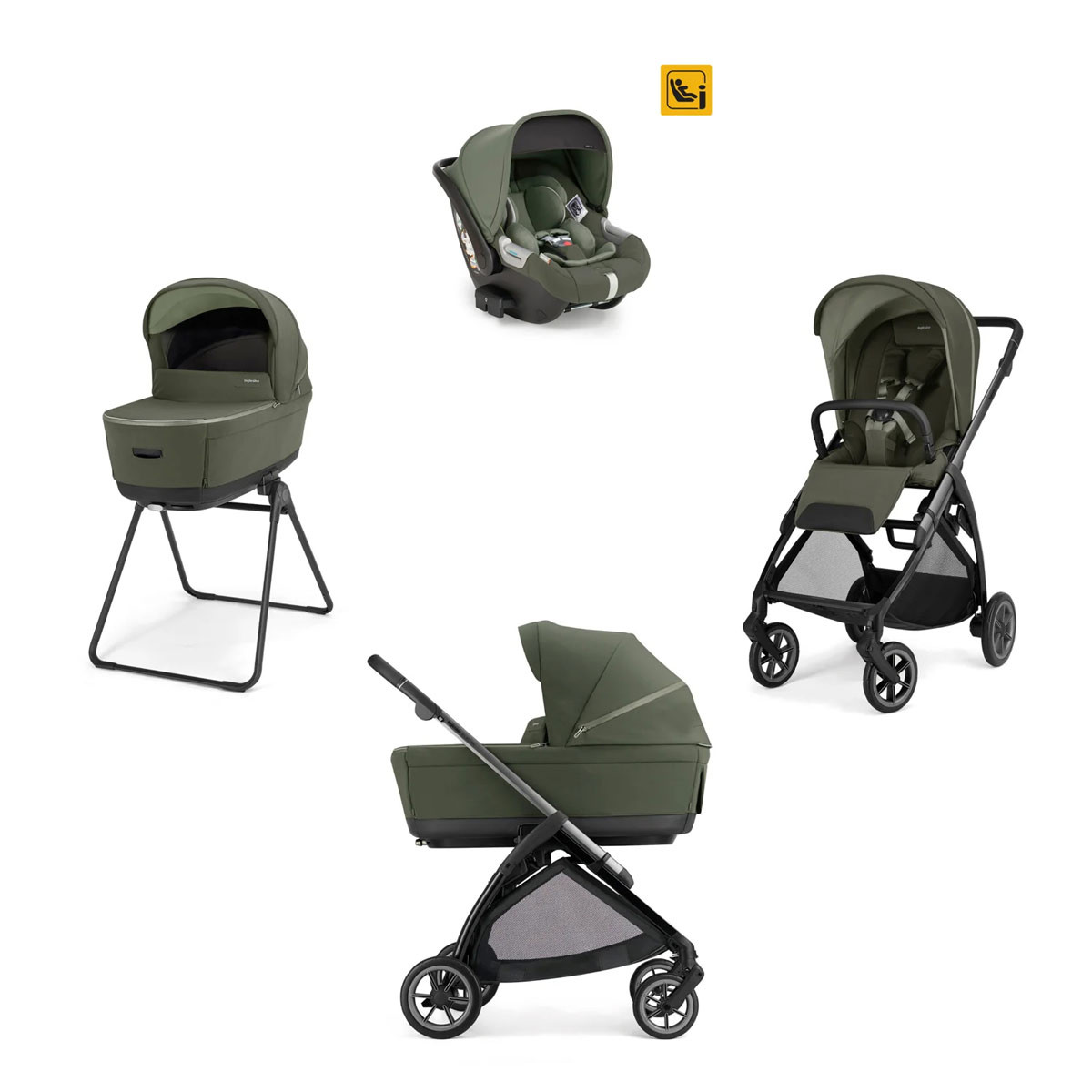 TRIO ELECTA DARWIN RECLINE EVO LOFT GREEN (IRON BLACK FRAME)
