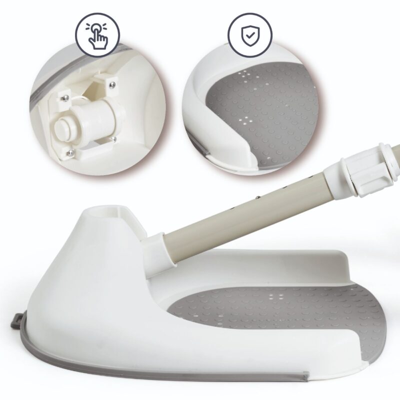 SOPORTE DE BAÑO REGULABLE PLEGABLE GRIS - Imagen 5