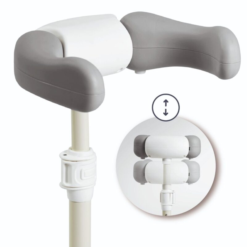 SOPORTE DE BAÑO REGULABLE PLEGABLE GRIS - Imagen 4