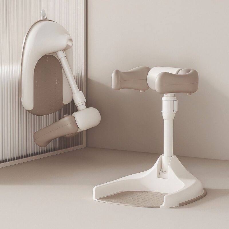 SOPORTE DE BAÑO REGULABLE PLEGABLE BEIGE - Imagen 10