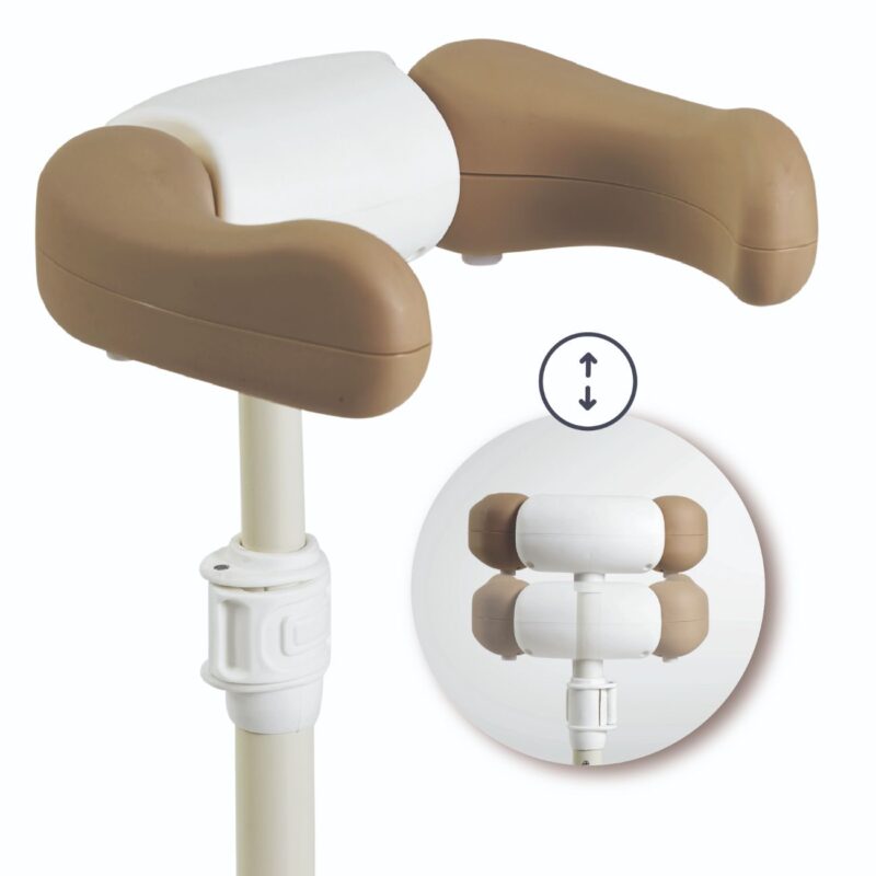 SOPORTE DE BAÑO REGULABLE PLEGABLE BEIGE - Imagen 12