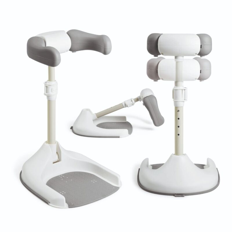 SOPORTE DE BAÑO REGULABLE PLEGABLE GRIS - Imagen 9