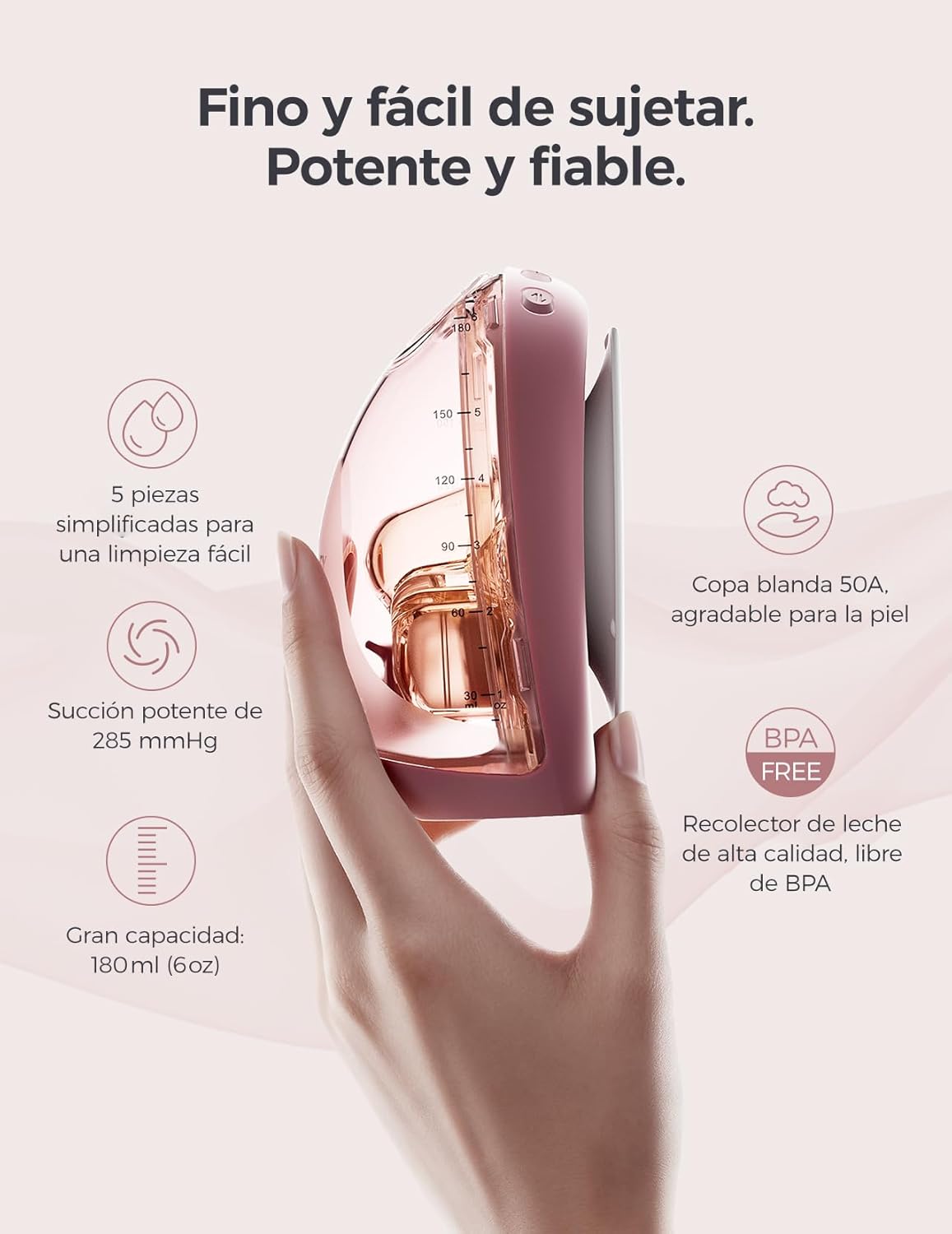 EXTRACTOR DE LECHE DOBLE PORTATIL AIR1 GRANATE - Imagen 17
