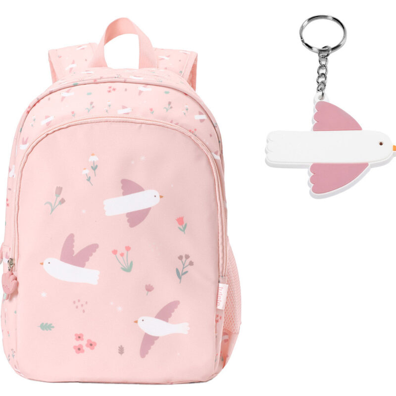 MOCHILA BLOSSOM BIRDS CON LLAVERO