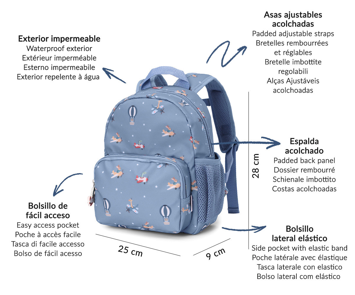 MOCHILA INFANTIL PLANES - Imagen 2