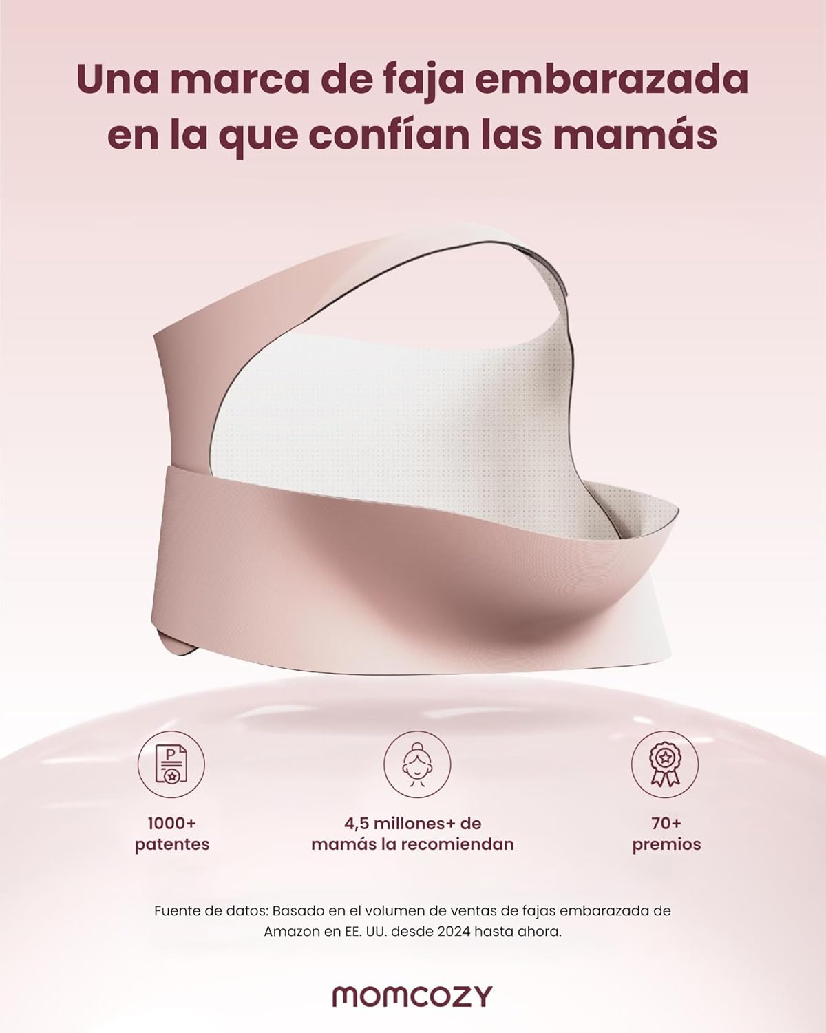FAJA DE MATERNIDAD PREPARTO TALLA «XL» ROSA - Imagen 8