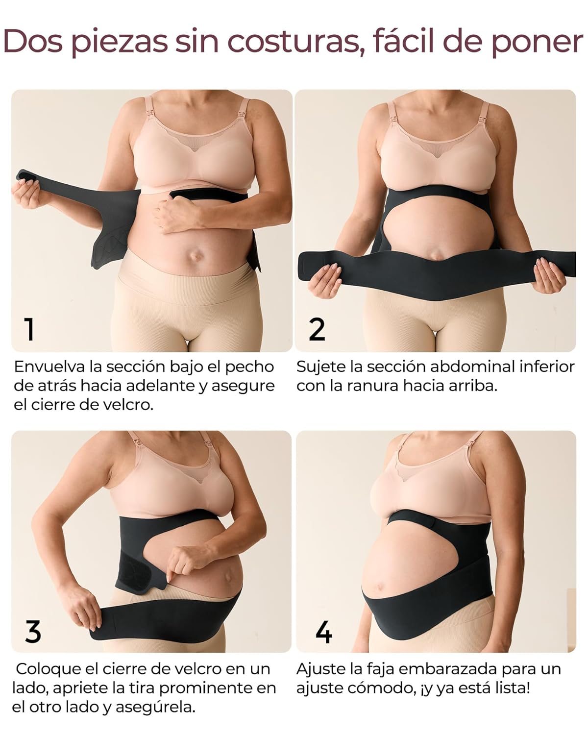 FAJA DE MATERNIDAD PREPARTO TALLA «XL» ROSA - Imagen 5