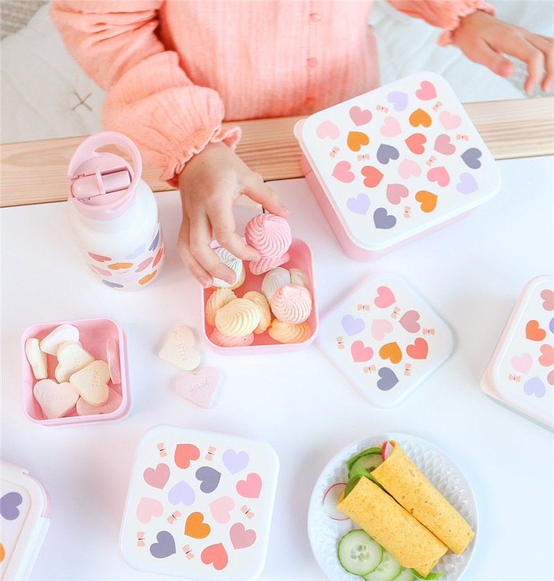 SET 4 CAJAS SNACK CORAZON - Imagen 4