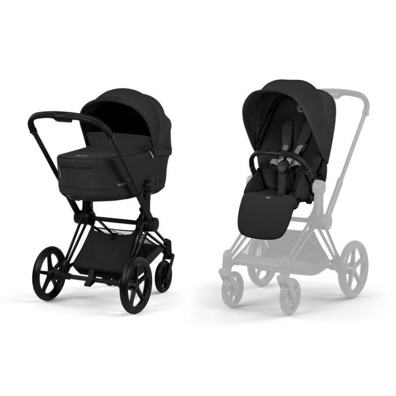 PACK PRIAM SEPIA BLACK (CHASIS MATT BLACK+SEAT PACK+CAPAZO PLEGABLE)