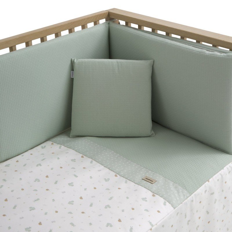 COLCHA+PROTECTOR CUNA ARDI VERDE - Imagen 2