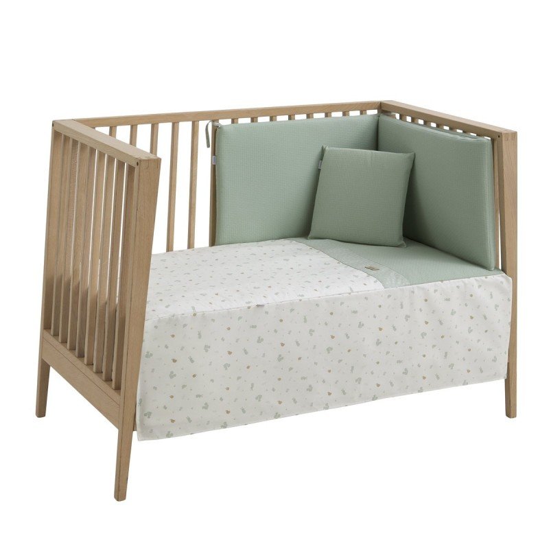 COLCHA+PROTECTOR CUNA ARDI VERDE