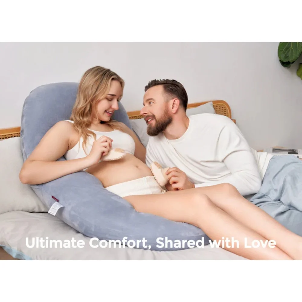 ALMOHADA DE LACTANCIA FORMA "F" GRIS - Imagen 9