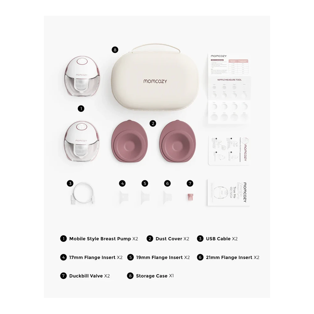 EXTRACTOR LECHE DOBLE PORTATIL M6 GRANATE - Imagen 6