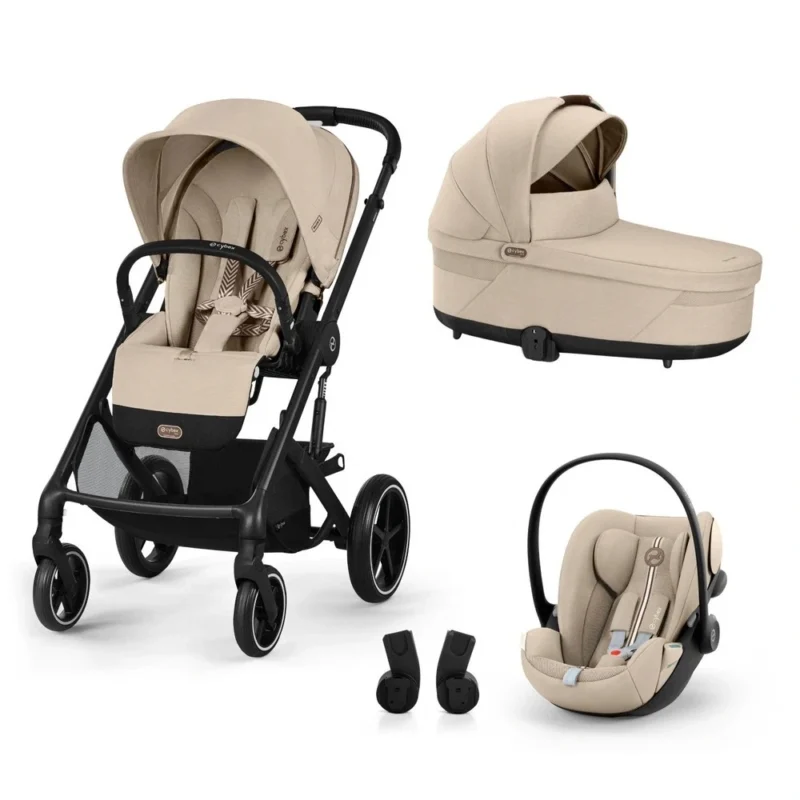 PACK TRIO BALIOS S LUX BLACK ALMOND BEIGE(CHASIS+SILLA+COT S+CLOUD G+ADAPTADORES)