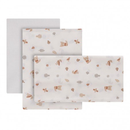 JUEGO DE SABANAS TRIPTICO CUNA SENDA BEIGE
