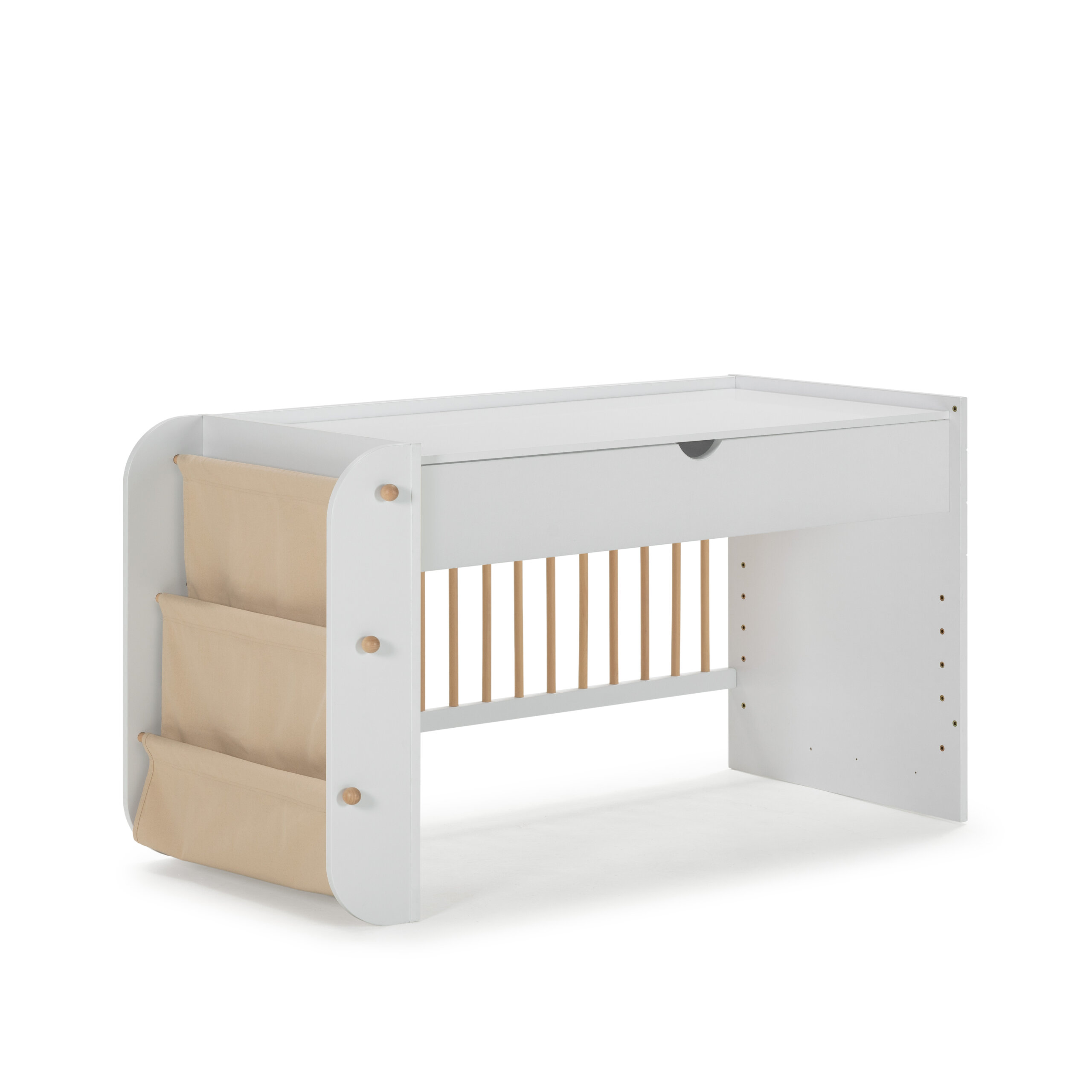 CUNA EVOLUTIVA SALONICA BLANCO/MADERA NATURAL - Imagen 20