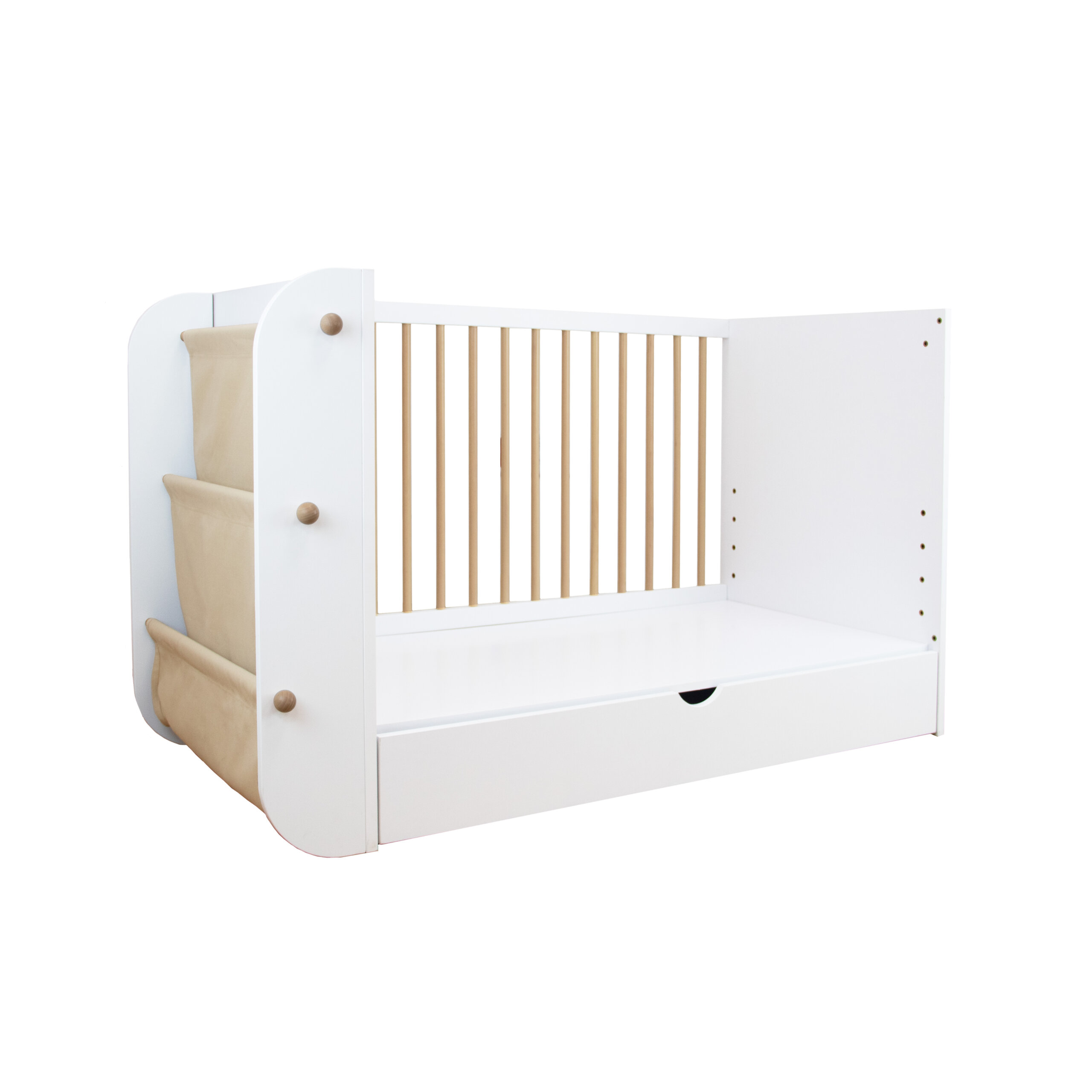CUNA EVOLUTIVA SALONICA BLANCO/MADERA NATURAL - Imagen 19