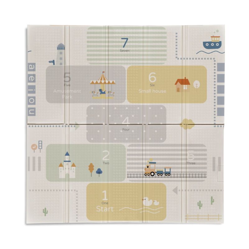 ALFOMBRA DE JUEGOS TRENDY ANIMALS GRIS 120x120CM - Imagen 2