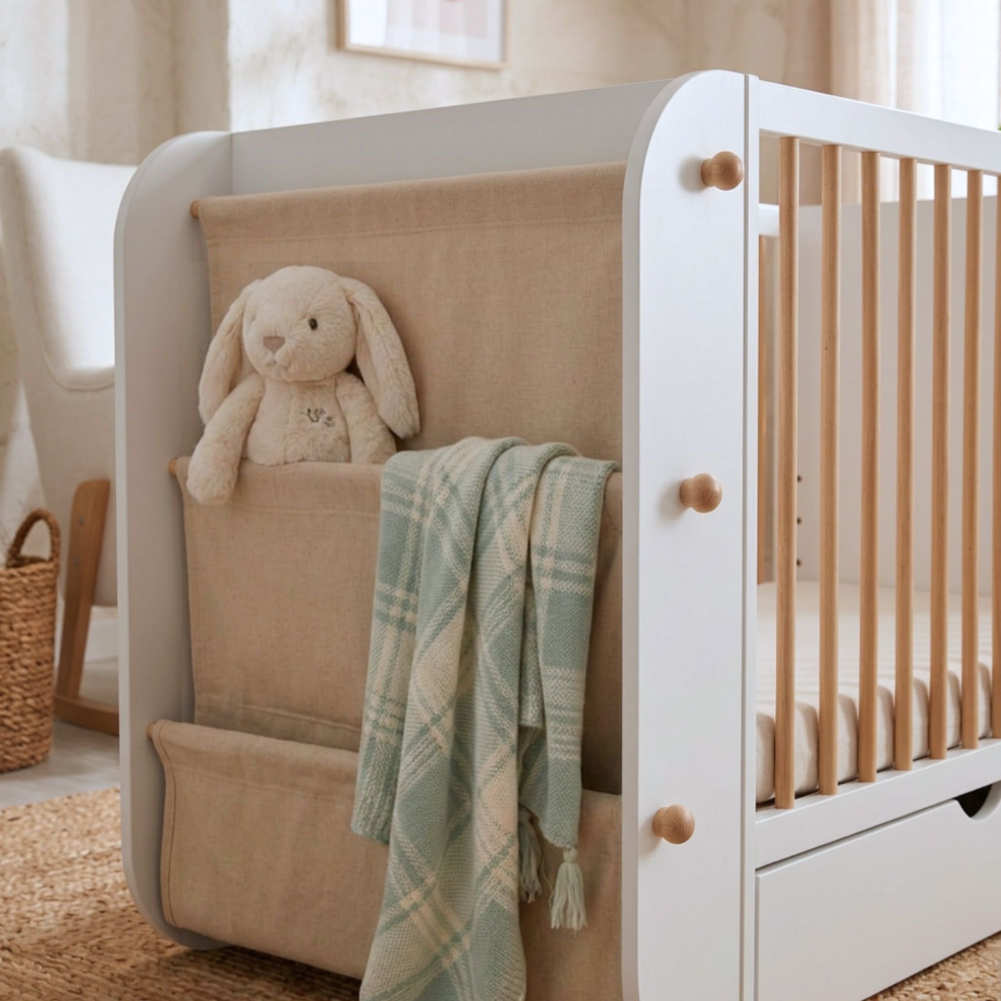 CUNA EVOLUTIVA SALONICA BLANCO/MADERA NATURAL - Imagen 4