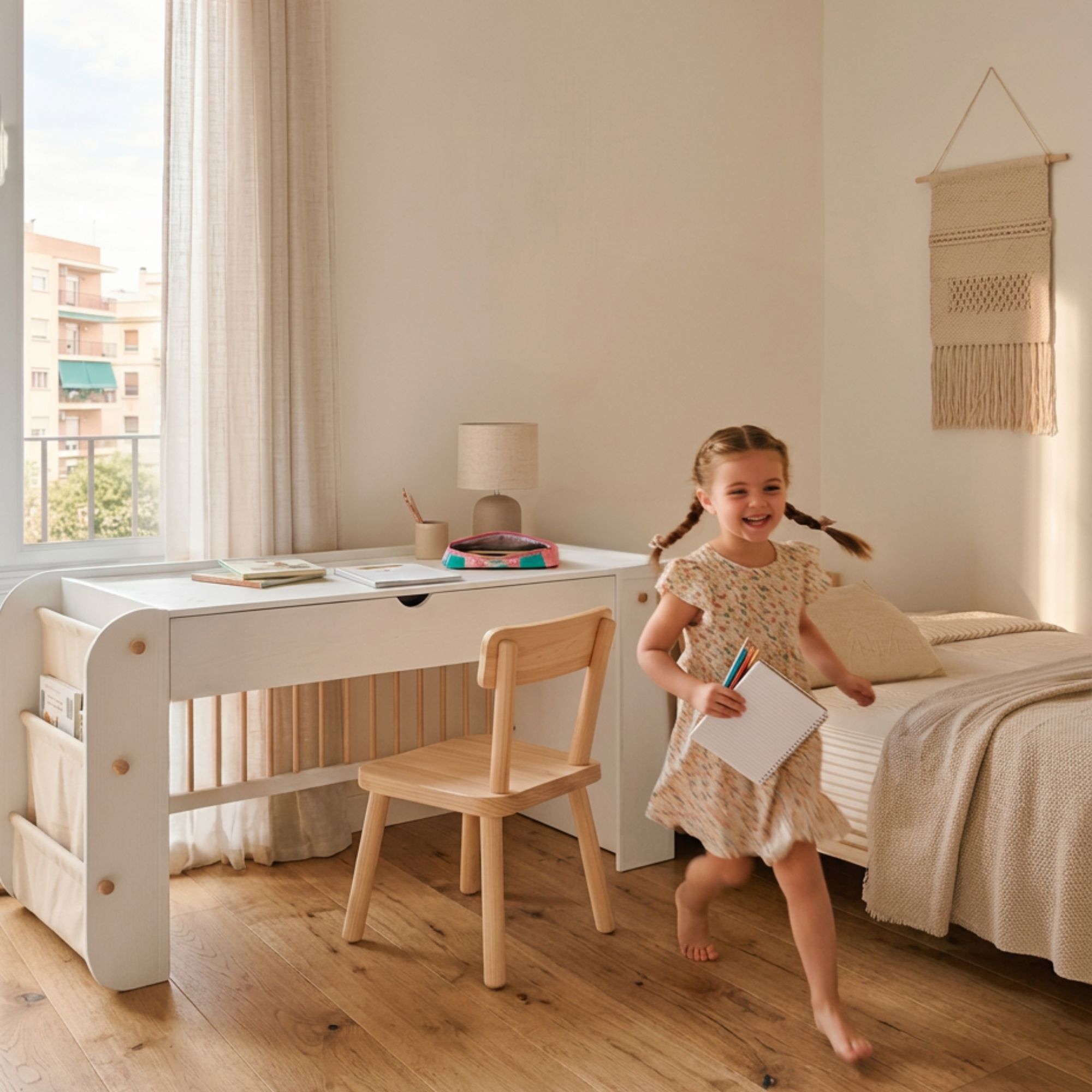 CUNA EVOLUTIVA SALONICA BLANCO/MADERA NATURAL - Imagen 15